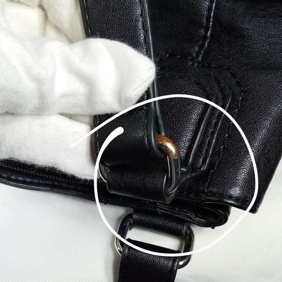 Rossetti Courte Black Fax Leather Satchel Shoulder Bag - Picture 14 of 16